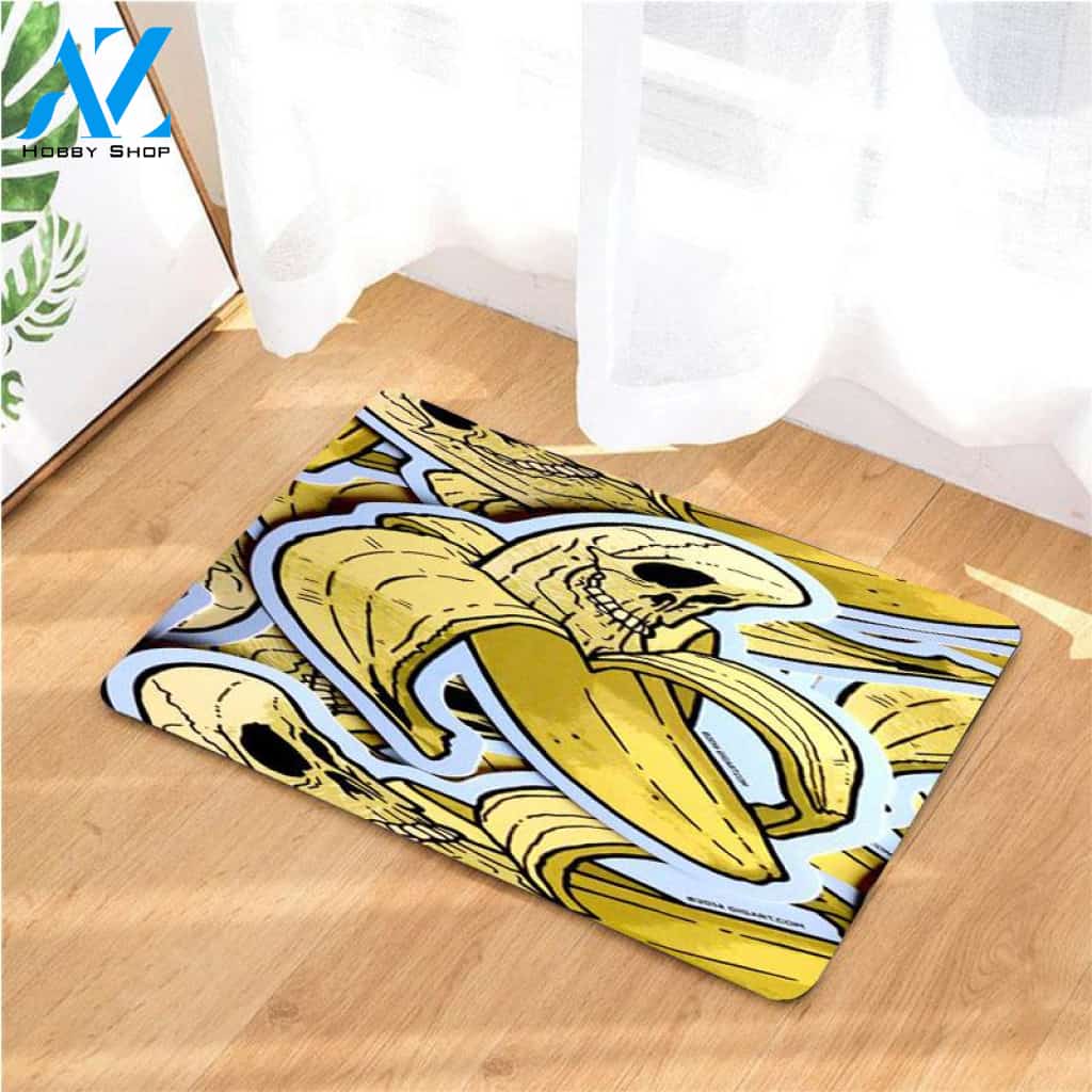 Banana Skull Die Cut Vinyl doormats