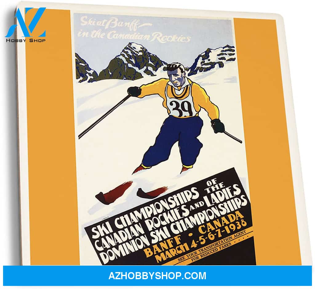 Banff Canada - Ski Championships - Vintage Travel Poster