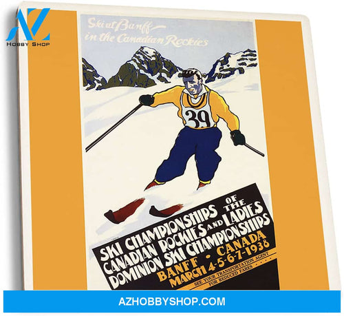 Banff Canada - Ski Championships - Vintage Travel Poster
