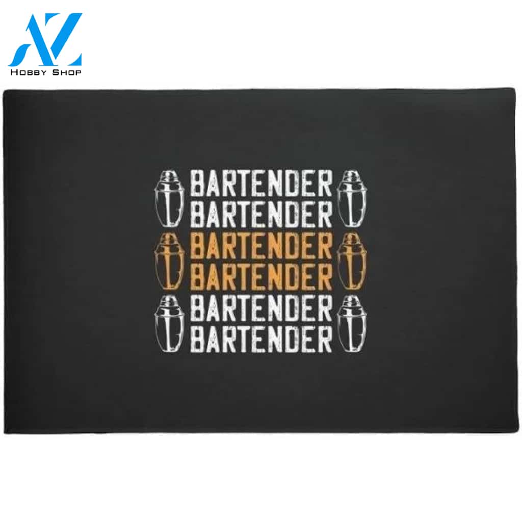 Bar Bartender Gifts Barkeeper Best Bartender Indoor and Outdoor Doormat Warm House Gift Welcome Mat Gift for Friend Family