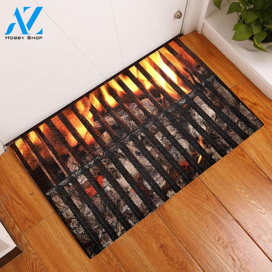 Personalized Name Family House Barbecue Grill 3D Grilling Funny Halloween Indoor And Outdoor Doormat Gift For Grilling Lovers Birthday Gift Decor Warm House Gift Welcome Mat