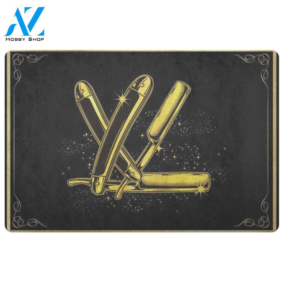 Barber Doormat Barber Razor | Welcome Mat | House Warming Gift