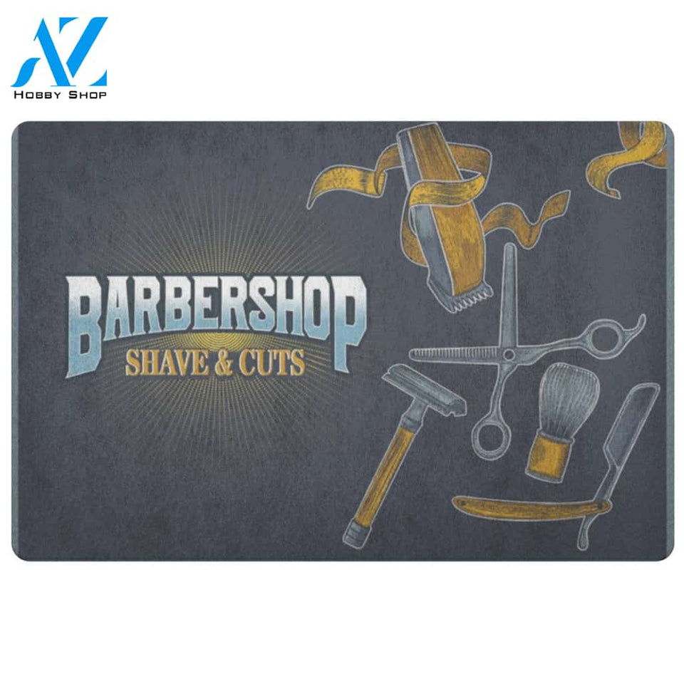 Barber Doormat Barber Shop Shave And Cuts | Welcome Mat | House Warming Gift