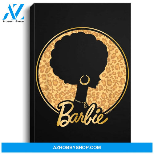 Barbie Afro Barbie Leopard Portrait Canvas