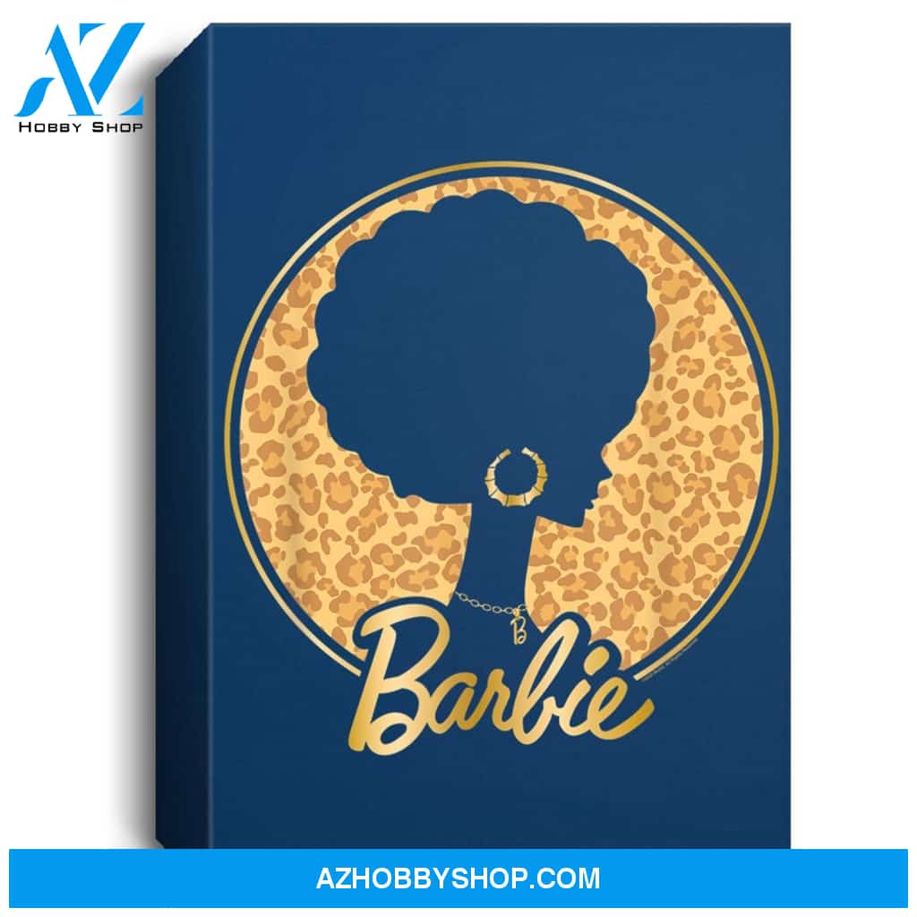 Barbie Afro Barbie Leopard Portrait Canvas