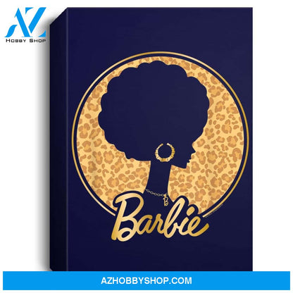 Barbie Afro Barbie Leopard Portrait Canvas