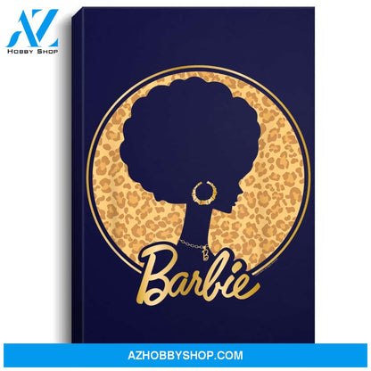 Barbie Afro Barbie Leopard Portrait Canvas