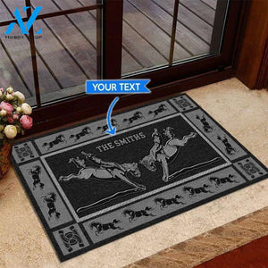 Bareback Bronc Black Version Custom Doormat | Welcome Mat | House Warming Gift