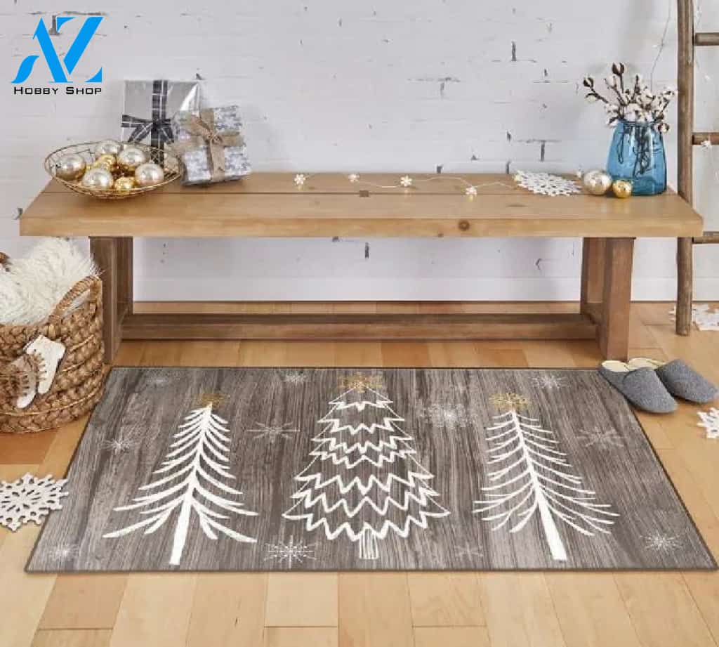 Barnwood Wonderland Driftwood Christmas Tree Doormat Indoor And Outdoor Mat Entrance Rug Sweet Home Decor Housewarming Gift Gift Friend Family Christmas Holiday