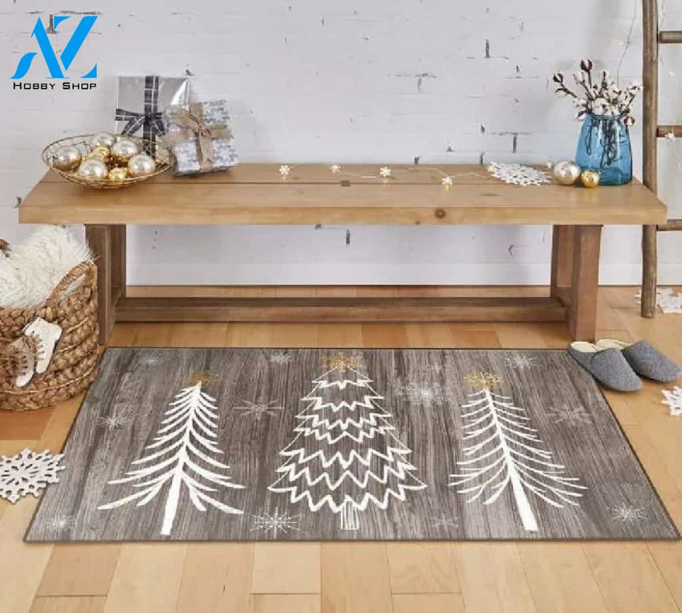 Barnwood Wonderland Driftwood Christmas Tree Doormat Indoor And Outdoor Mat Entrance Rug Sweet Home Decor Housewarming Gift Gift Friend Family Christmas Holiday