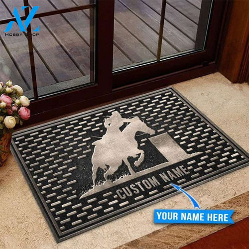 Barrel racing Metal Pattern Custom Doormat | Welcome Mat | House Warming Gift