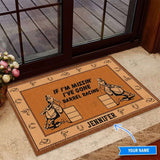 Barrel Racing Personalized Custom Name Doormat Welcome Mat