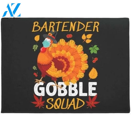 Bartender Gobble Turkey Face Mask Doormat Welcome Mat House Warming Gift Home Decor Funny Doormat Gift Idea