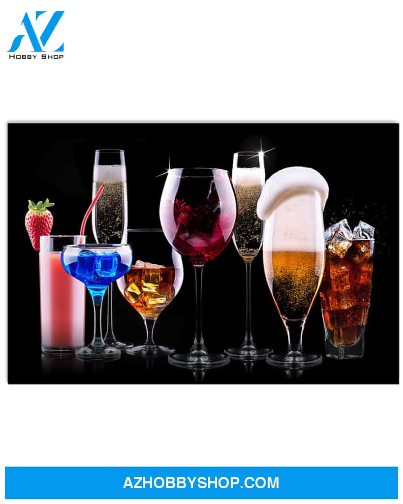 Bartender Poster Beer Wine Cocktails Wall Decor