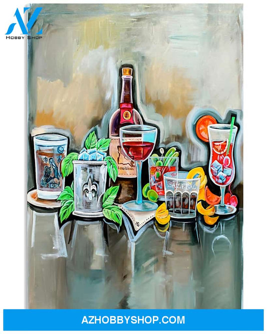 Bartender Watercolor Images Poster Wall Decor
