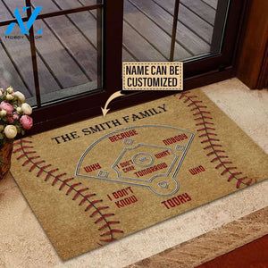 Baseball Ball Field Custom Doormat | Welcome Mat | House Warming Gift
