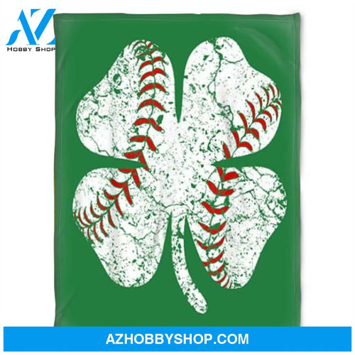 Baseball Blanket, Four-Leaf Clover,Soft Blankets, Fleece Blankets.Gift Home Decor Bedding Couch Sofa Soft and Comfy Cozy