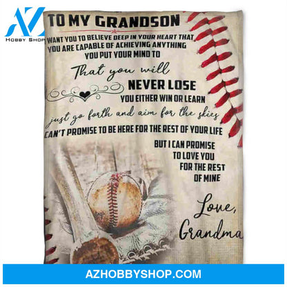Baseball Blanket, To My Grandson, I Can Promise To Love You,Soft Blanket.Gift Home Decor Bedding Couch Sofa Soft and Comfy Cozy