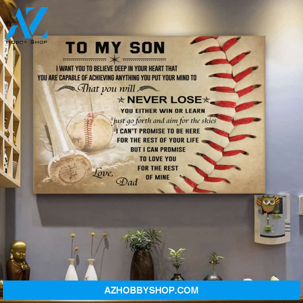 Baseball Canvas Prints Wall Art - Perfect Gift For Son - Matte Canvas