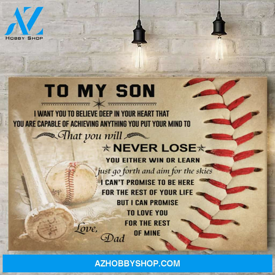 Baseball Canvas Prints Wall Art - Perfect Gift For Son - Matte Canvas