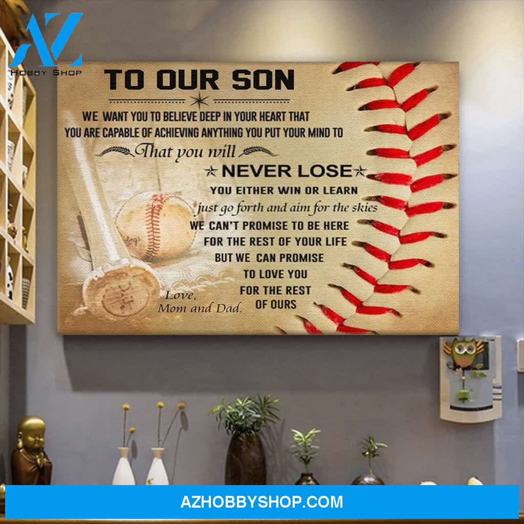 Baseball Canvas Prints Wall Art - Perfect Gift For Son - Matte Canvas (New Custom)