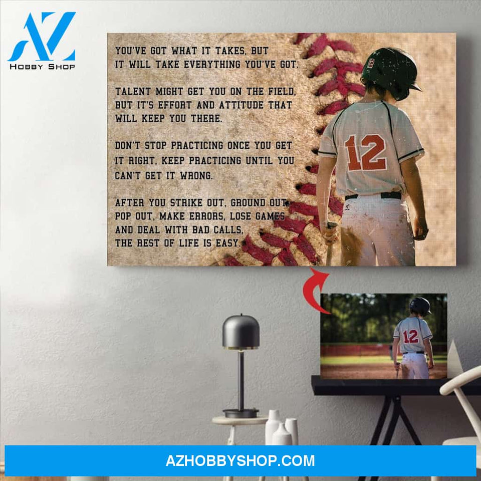 Baseball custom canvas prints With Your Photo