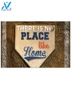 Baseball Doormat, There Is No Place Like Home Doormat, Gift For Baseball Lovers, Gift For Friend Family Decor Warm House Gift Welcome Mat