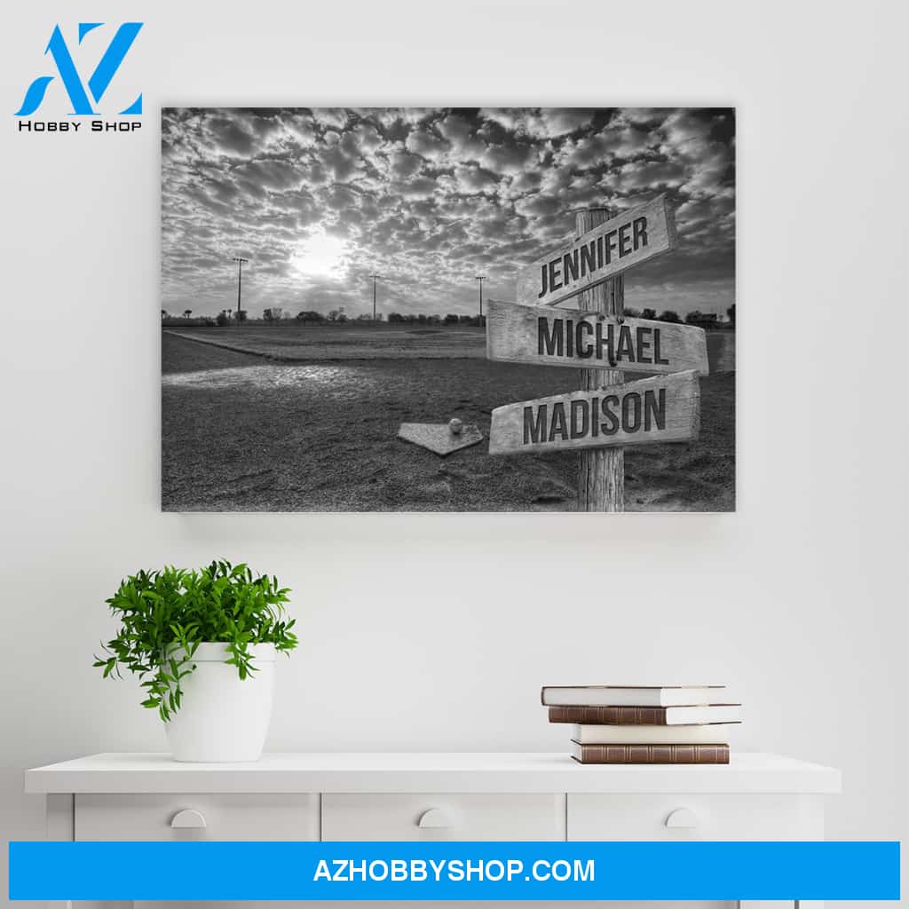 Baseball Field Multi Names Premium Canvas