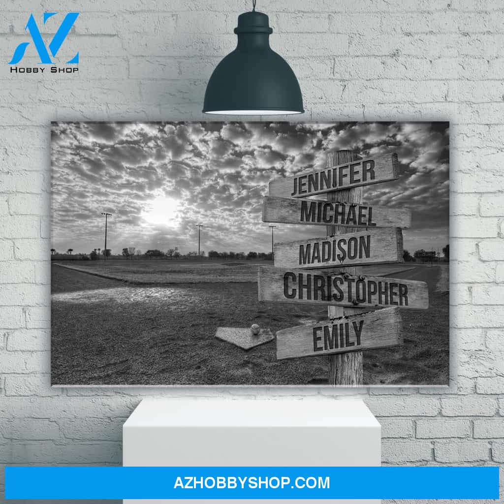 Baseball Field Multi Names Premium Canvas