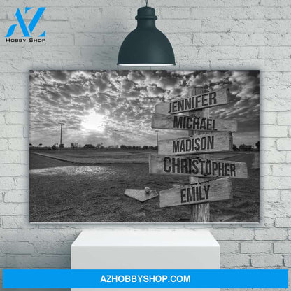 Baseball Field Multi Names Premium Canvas