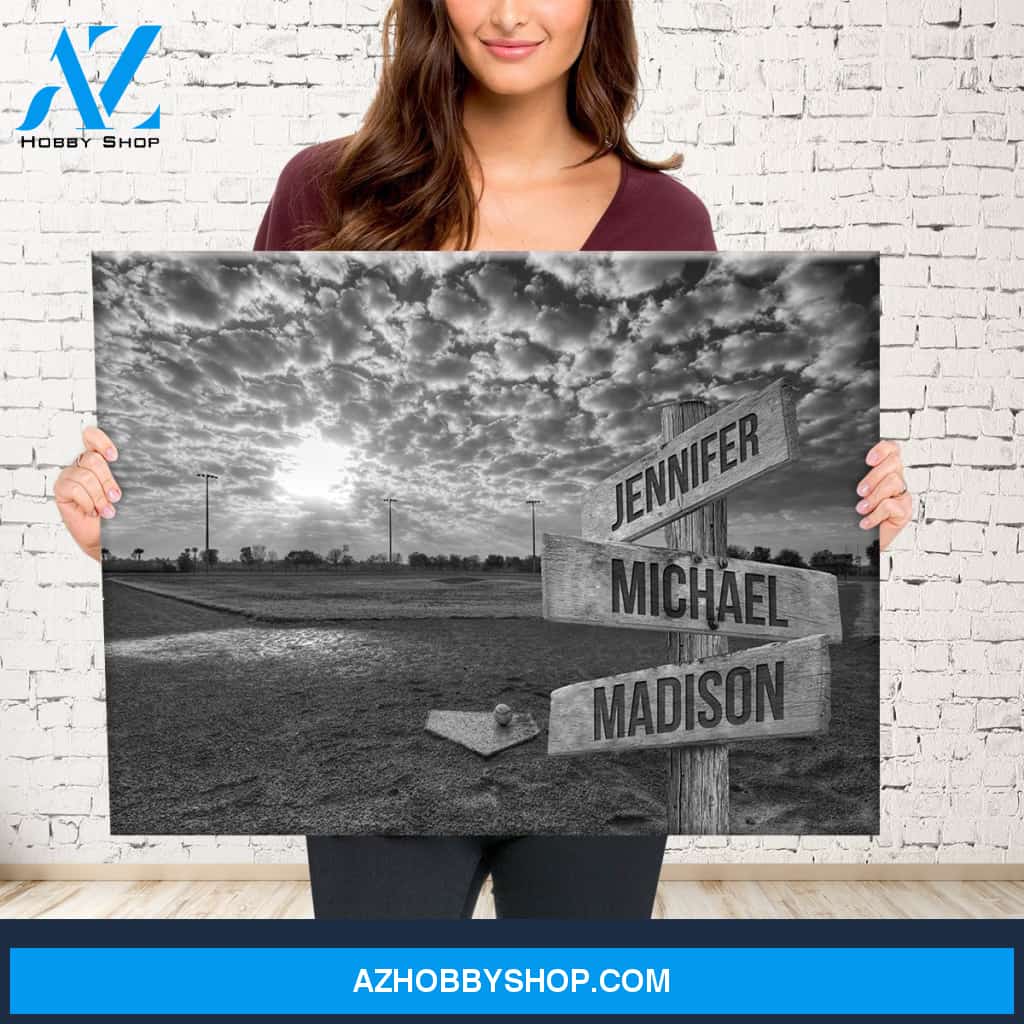 Baseball Field Multi Names Premium Canvas