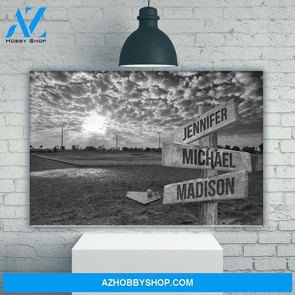 Baseball Field Multi Names Premium Canvas