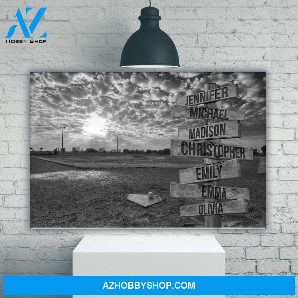 Baseball Field Multi Names Premium Canvas