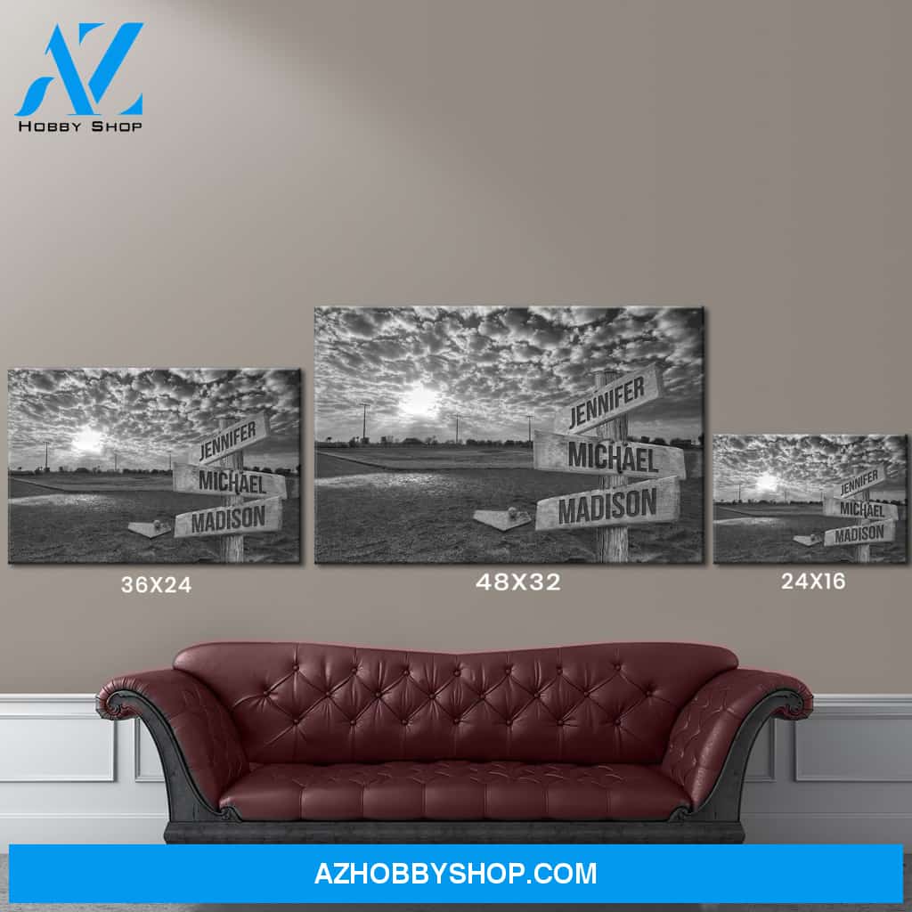 Baseball Field Multi Names Premium Canvas