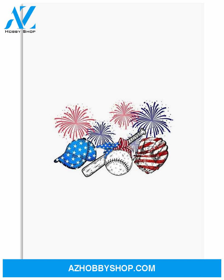 Baseball freedom color american poster