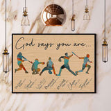 Baseball God Says You Are Unique Special Lovely Paper Poster No Frame Matte Canvas Wall Decor