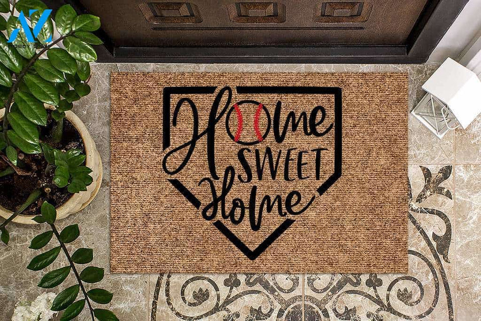 Baseball Home Sweet Home Doormat | Welcome Mat | House Warming Gift