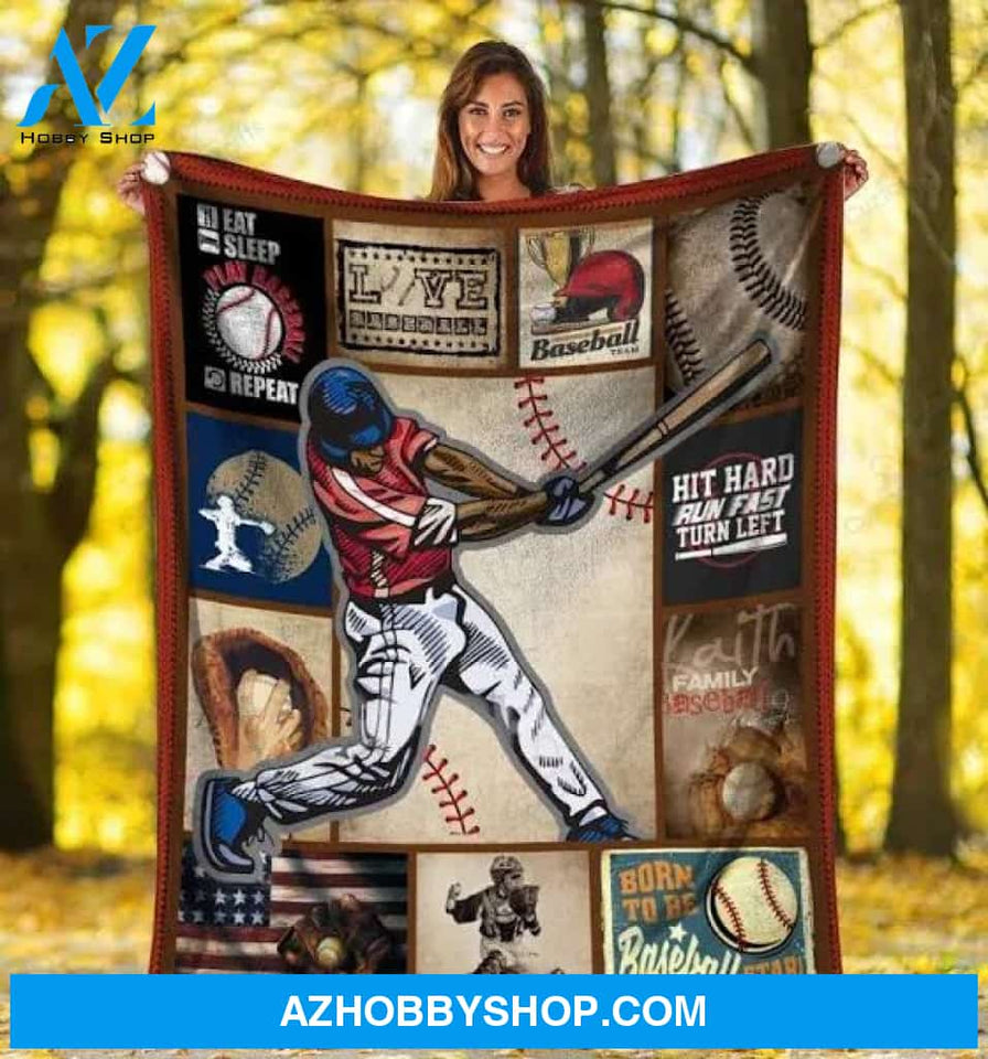 Baseball Love Baseball Player Blanket