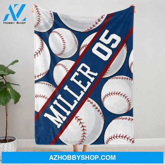 Baseball Lover Personalized Blanket Gift For Sport Lovers