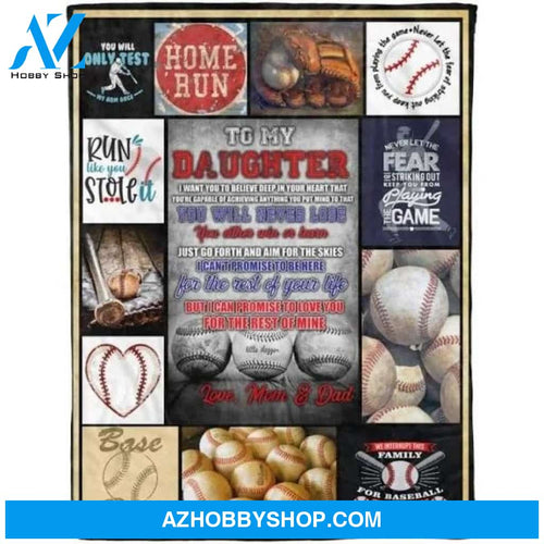 Baseball Lover To My Daughter Blanket