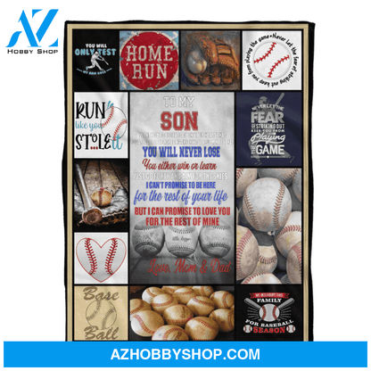 Baseball Lover To My Son Blanket