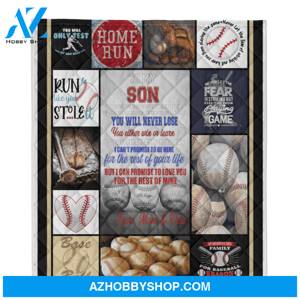 Baseball Lover To My Son Blanket