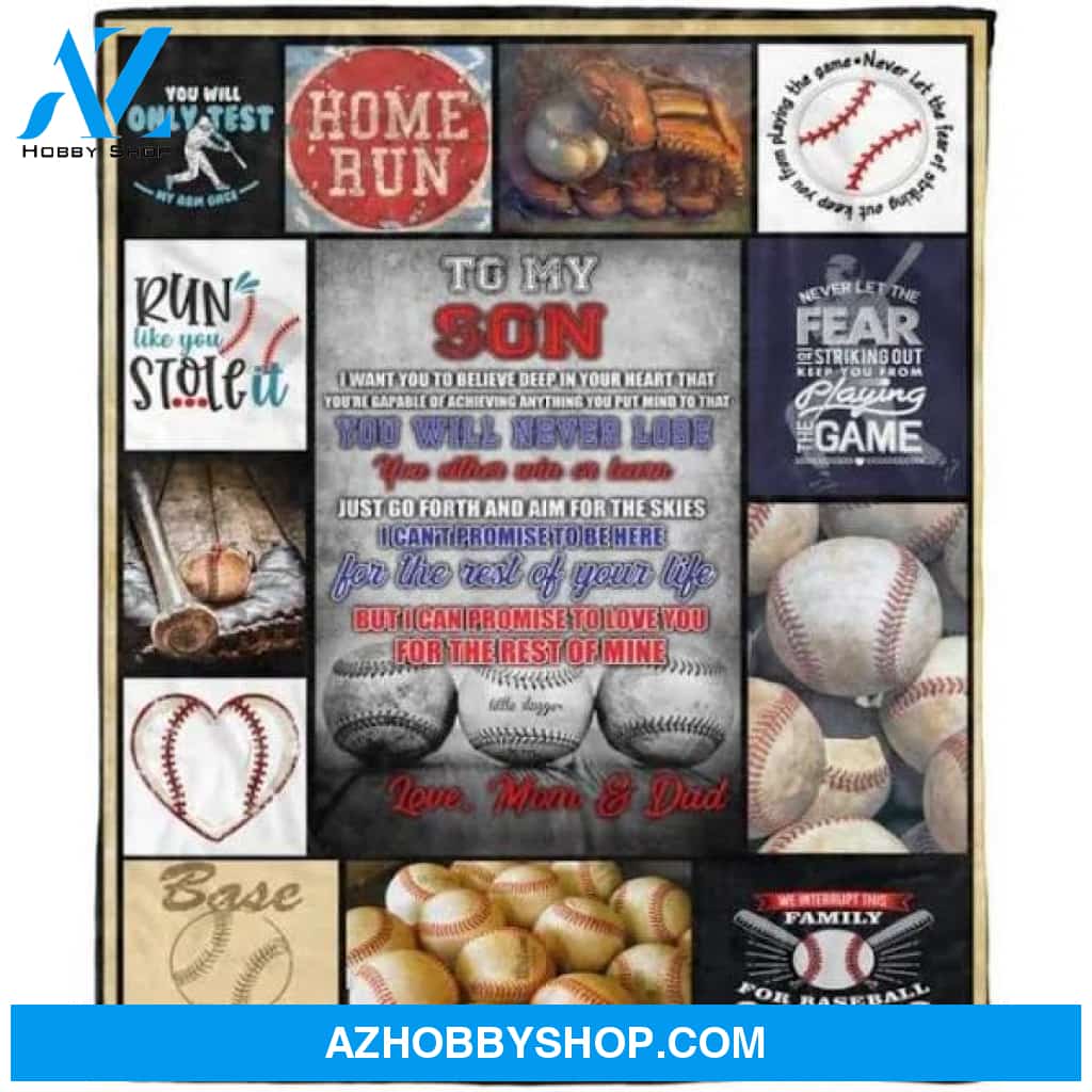 Baseball Lover To My Son Blanket
