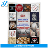 Baseball Lover To My Son Blanket