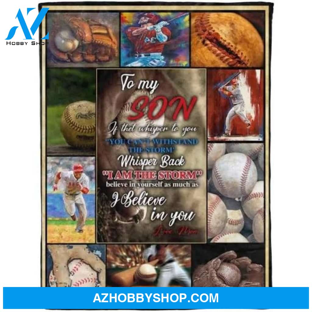 Baseball Lover To My Son Blanket