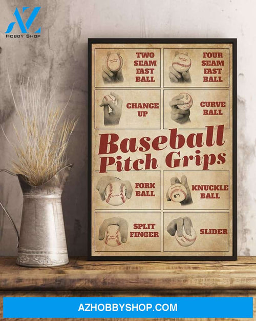 Baseball Pitch Grips Two Seam East Ball Four Seam Canvas And Poster, Wall Decor Visual Art