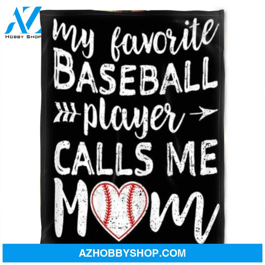 Baseball Player Calls Me Mom,Fleece Blanket.Gift Home Decor Bedding Couch Sofa Soft and Comfy Cozy