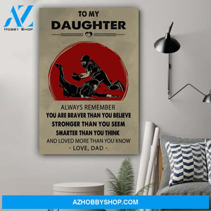 G-Baseball poster - Dad to daughter - You are braver