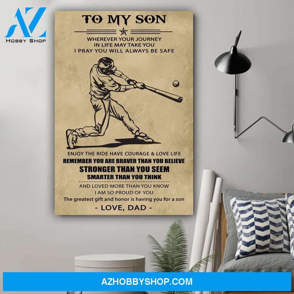 G- Baseball poster - Dad to Son - I am so proud of you