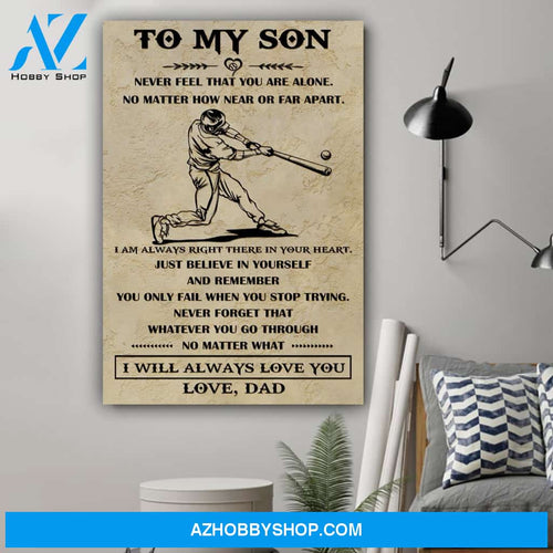 G-Baseball Poster - Dad to Son - I will always love you